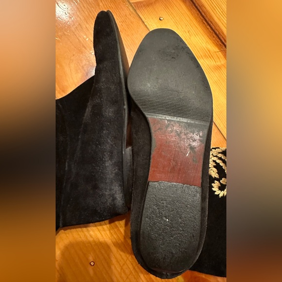 Electa vintage Swede leather boots with gold embroidered lions Sz 6.5 - Picture 10 of 10